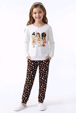 Spooky Night Girls Halloween Pajama Set Fairy Unicorn Mermaid Size 7 NWT